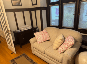 Alison's Home Office Couch and Scale